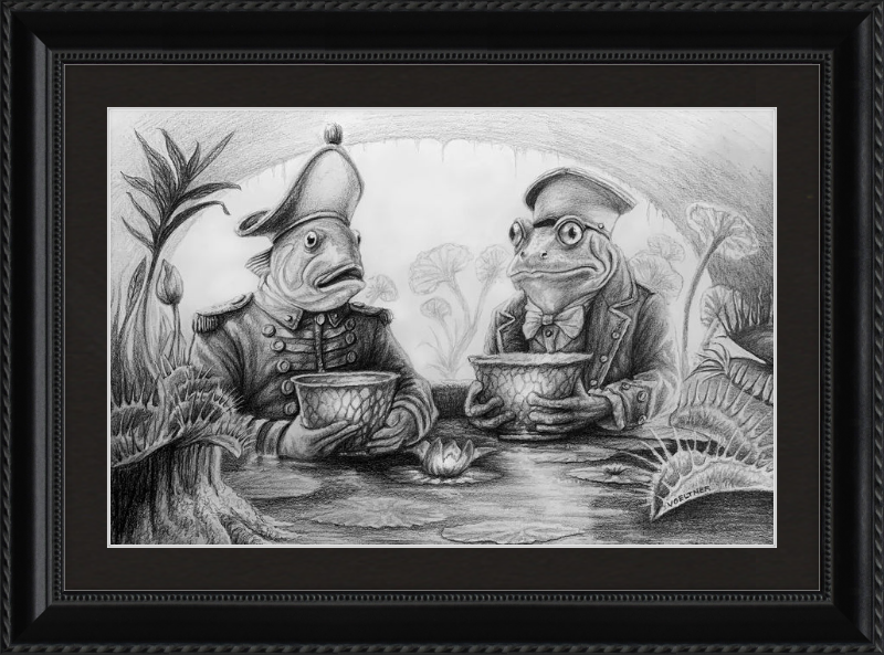 The Footmen (Drawing) Art Print