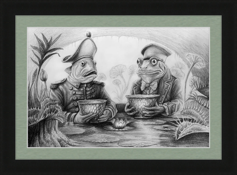 The Footmen (Drawing) Art Print