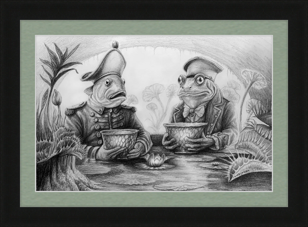 The Footmen (Drawing) Art Print