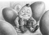 Humpty Dumpty (Drawing) Art Print