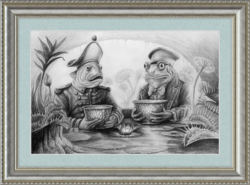 The Footmen (Drawing) Art Print