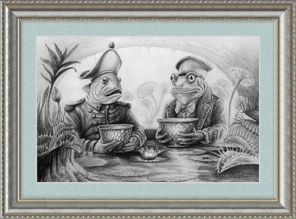 The Footmen (Drawing) Art Print