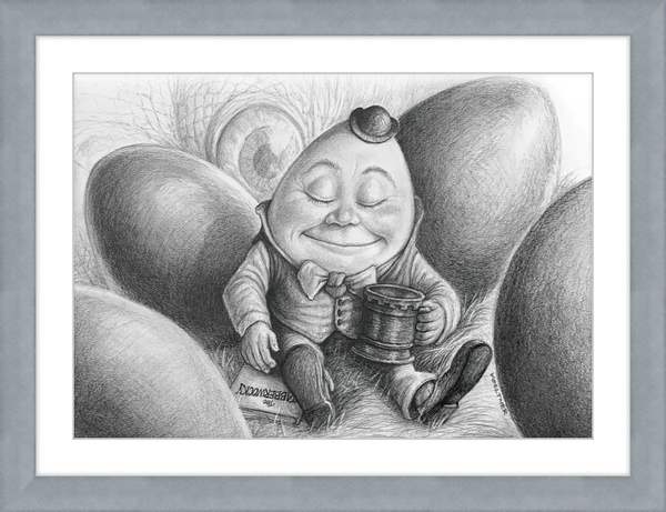 Humpty Dumpty (Drawing) Art Print