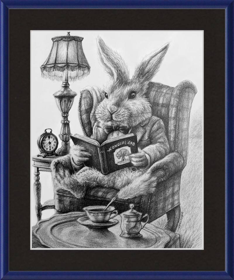 The White Rabbit (Drawing) Art Print