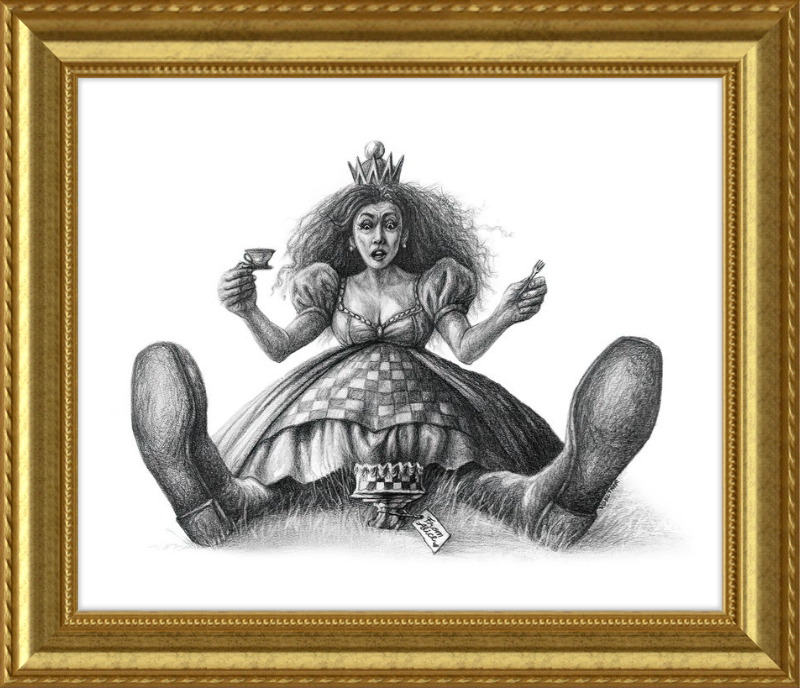 The Red Queen (Drawing) Art Print