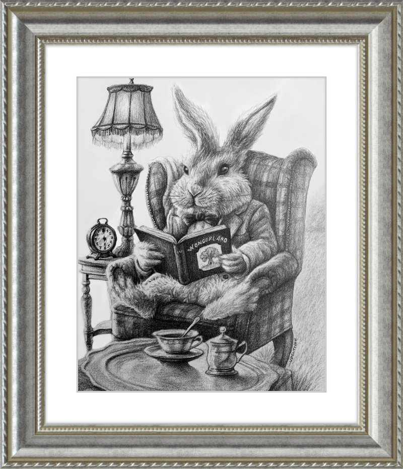The White Rabbit (Drawing) Art Print