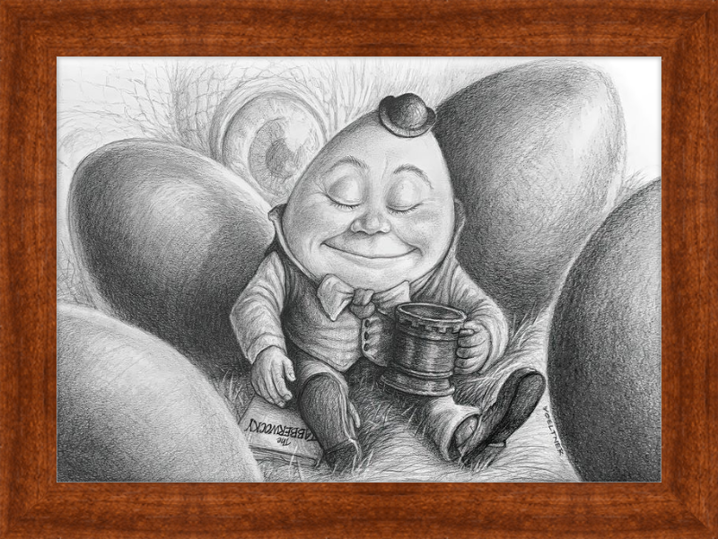 Humpty Dumpty (Drawing) Art Print
