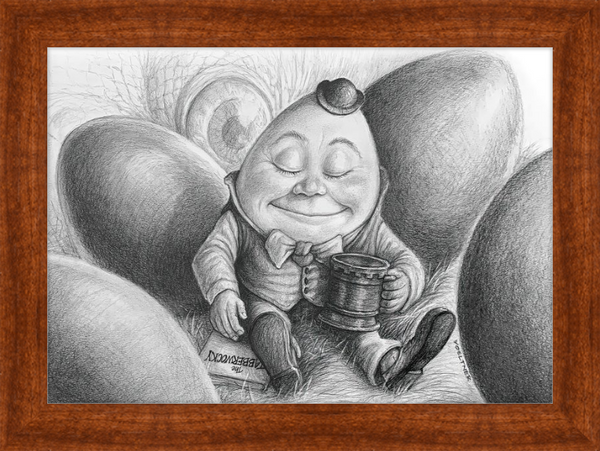 Humpty Dumpty (Drawing) Art Print