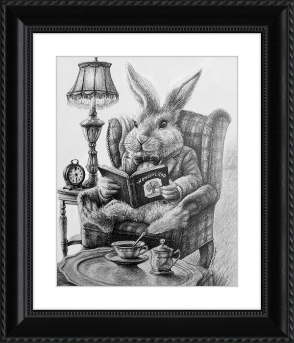 The White Rabbit (Drawing) Art Print