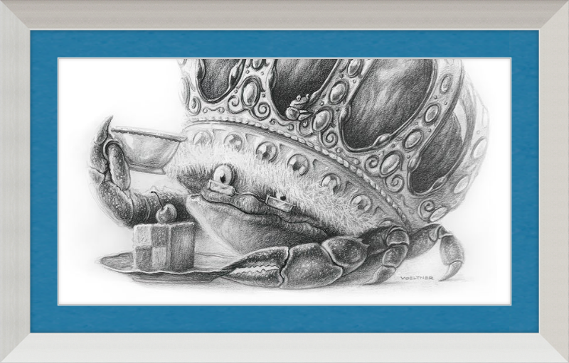 The Old Crab (Drawing) Art Print