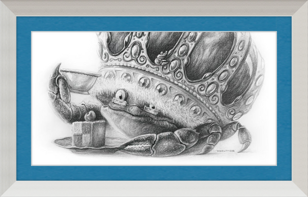 The Old Crab (Drawing) Art Print