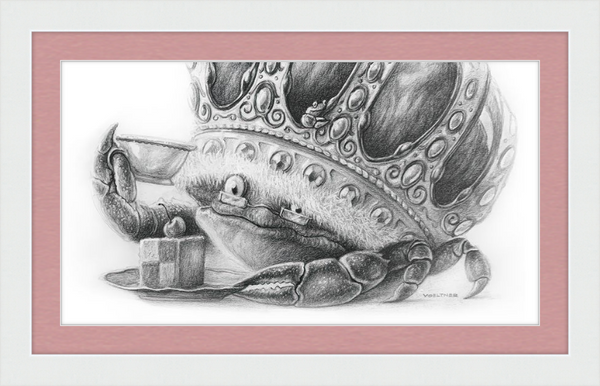 The Old Crab (Drawing) Art Print