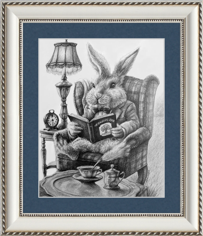 The White Rabbit (Drawing) Art Print