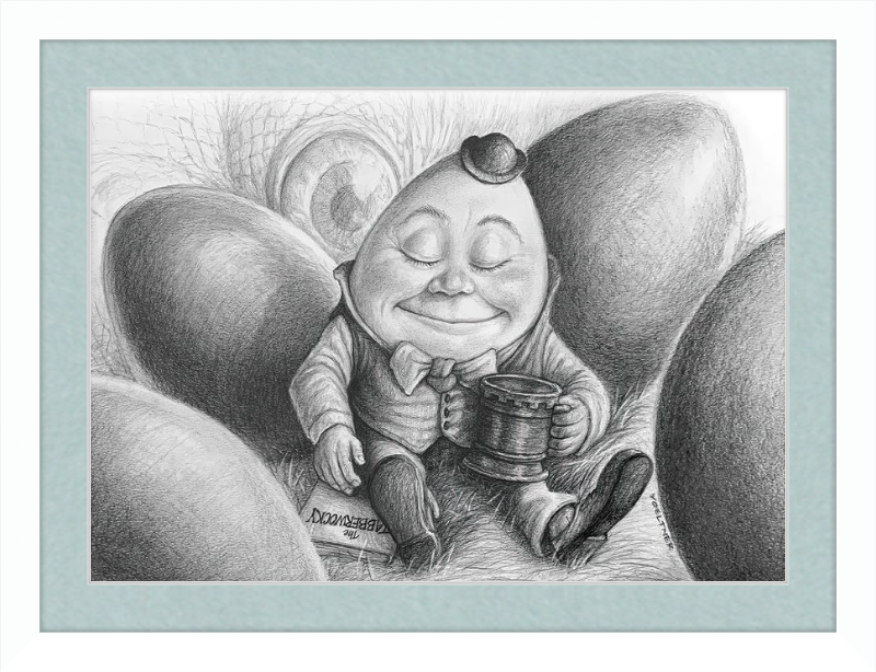 Humpty Dumpty (Drawing) Art Print