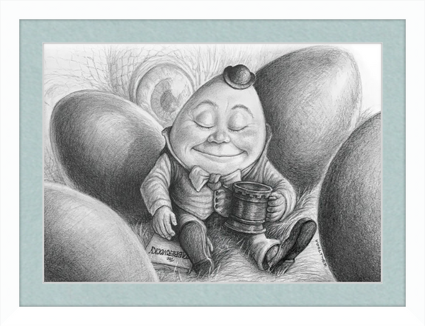 Humpty Dumpty (Drawing) Art Print