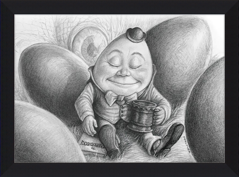 Humpty Dumpty (Drawing) Art Print