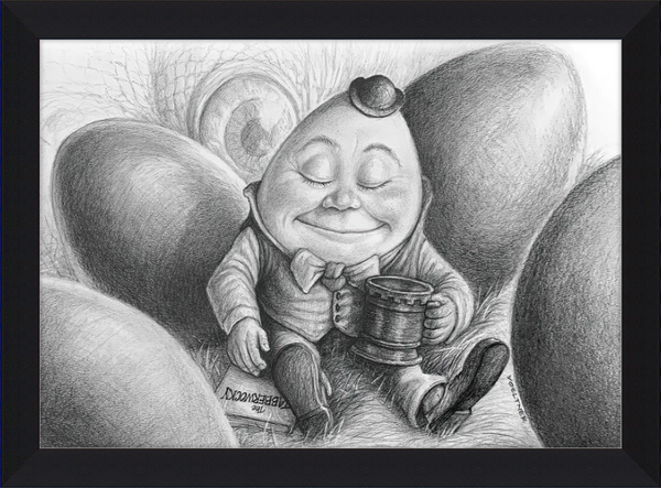 Humpty Dumpty (Drawing) Art Print