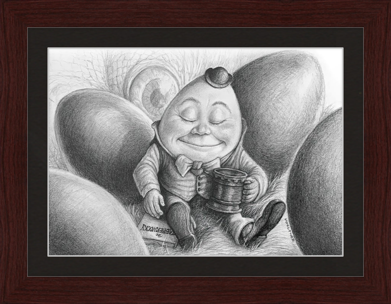 Humpty Dumpty (Drawing) Art Print