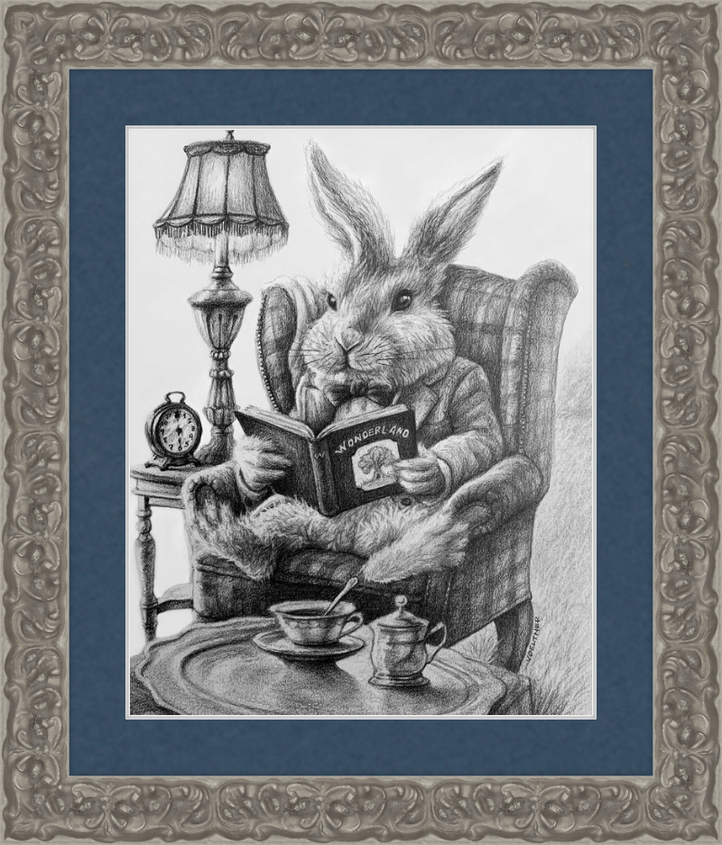 The White Rabbit (Drawing) Art Print