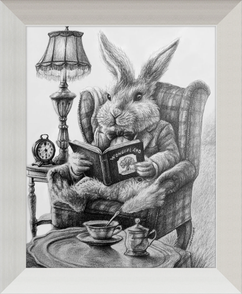 The White Rabbit (Drawing) Art Print