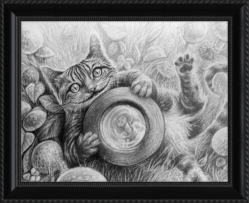 The Cheshire Cat (Drawing) Art Print