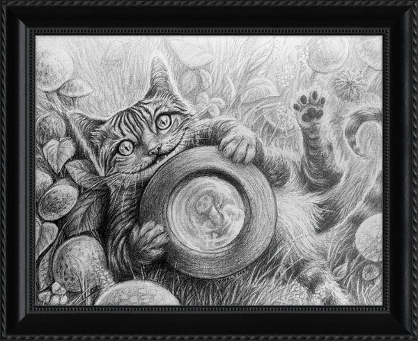 The Cheshire Cat (Drawing) Art Print