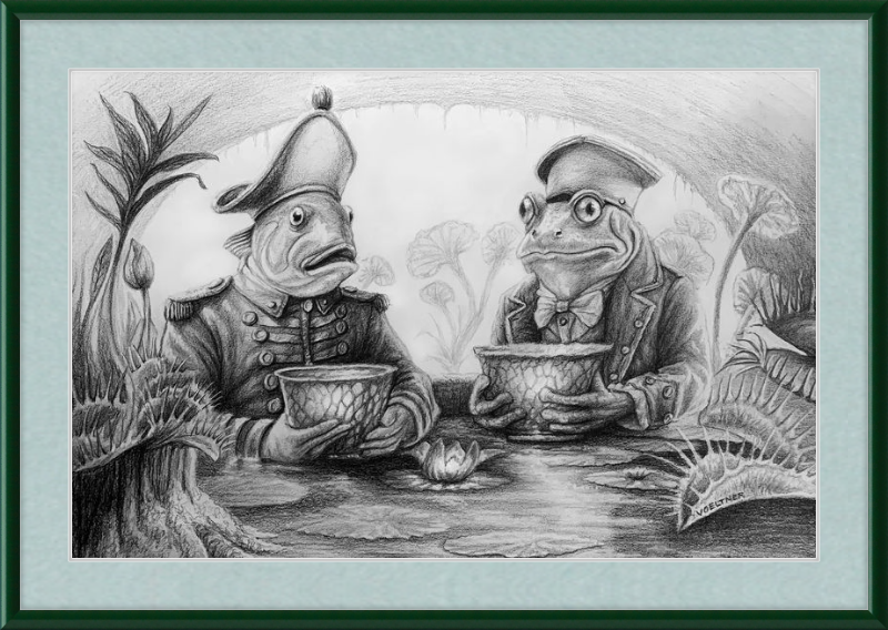 The Footmen (Drawing) Art Print