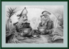 The Footmen (Drawing) Art Print