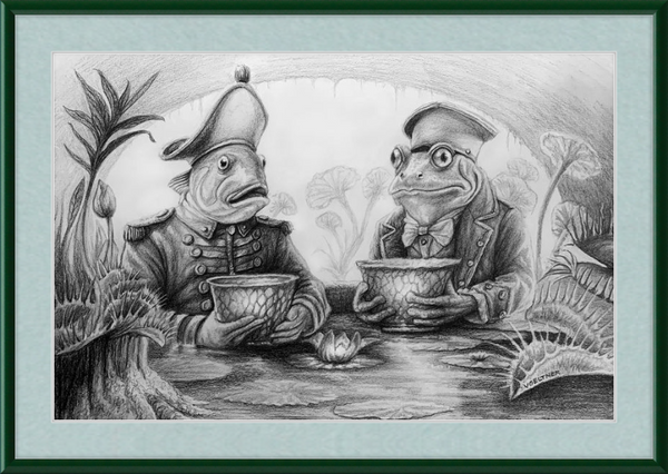 The Footmen (Drawing) Art Print