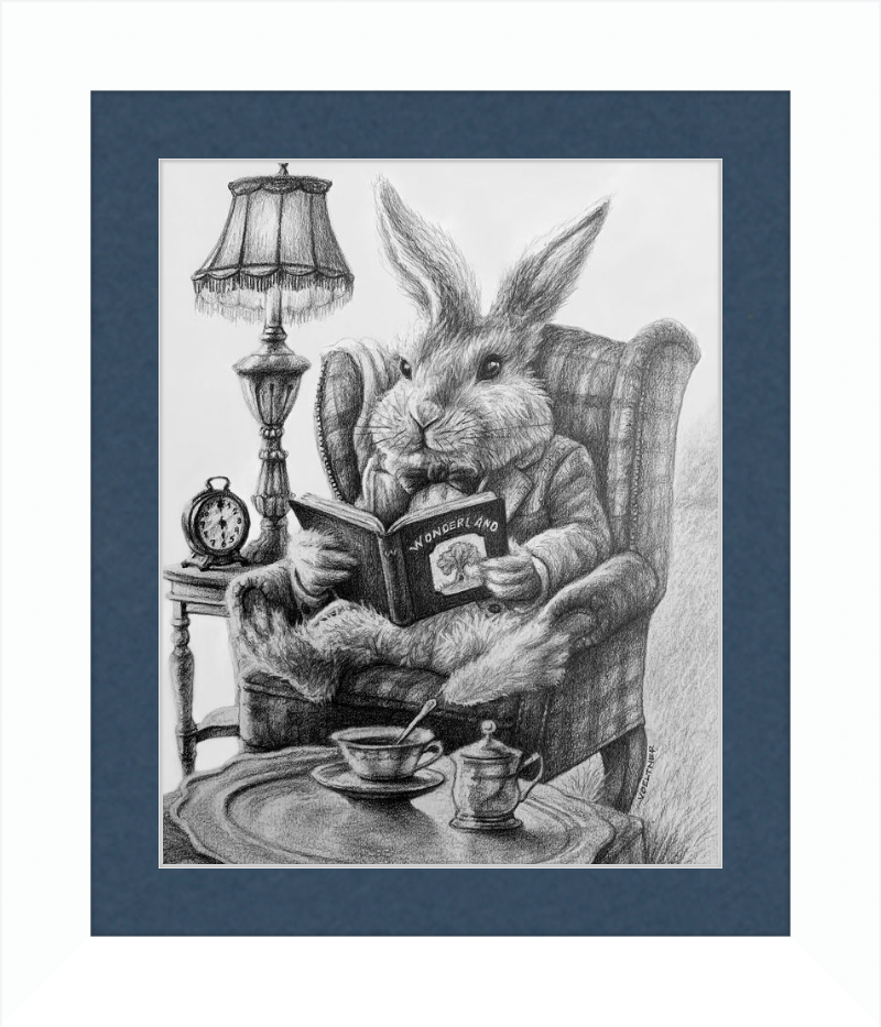 The White Rabbit (Drawing) Art Print