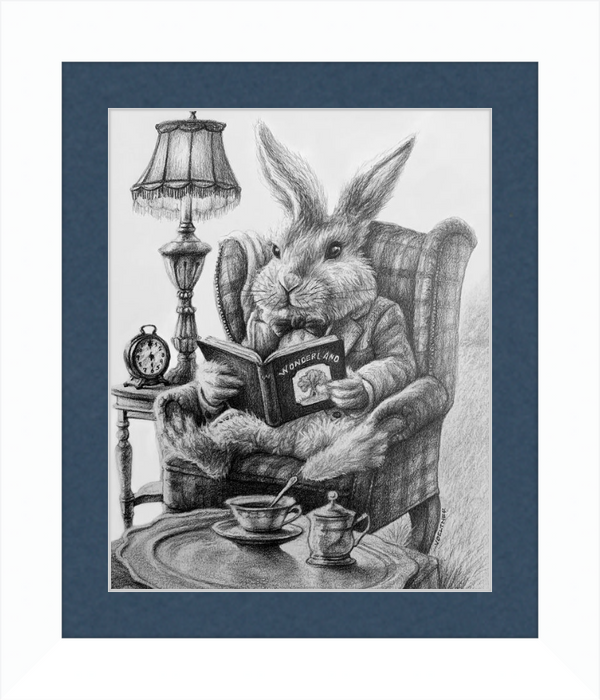 The White Rabbit (Drawing) Art Print