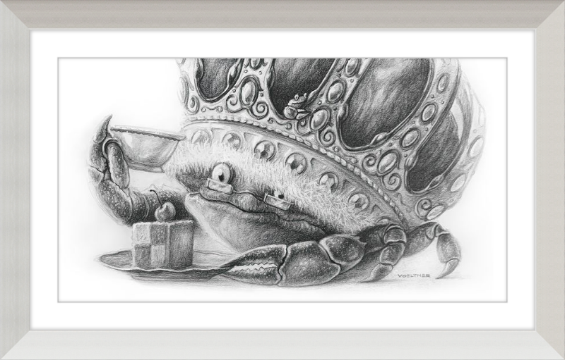 The Old Crab (Drawing) Art Print