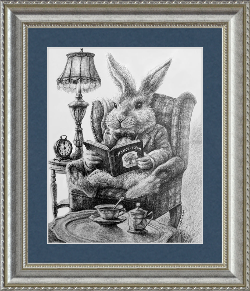 The White Rabbit (Drawing) Art Print