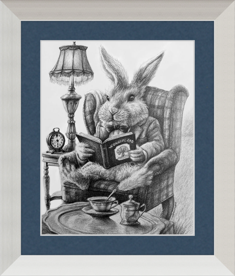 The White Rabbit (Drawing) Art Print