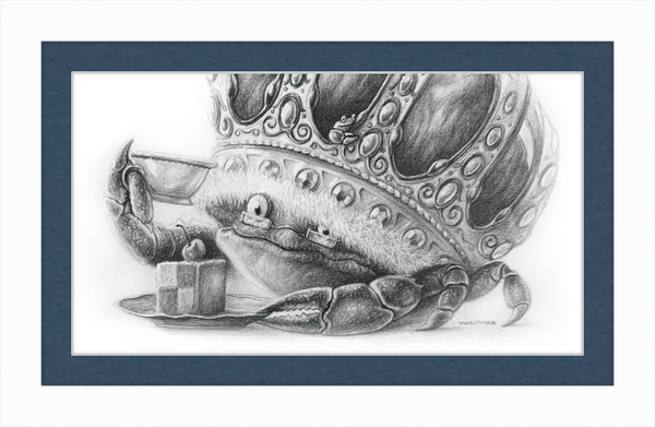 The Old Crab (Drawing) Art Print