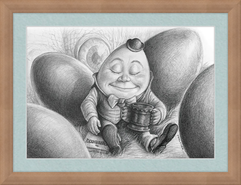 Humpty Dumpty (Drawing) Art Print