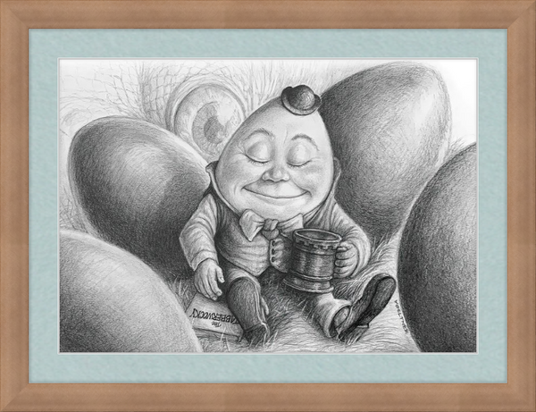 Humpty Dumpty (Drawing) Art Print