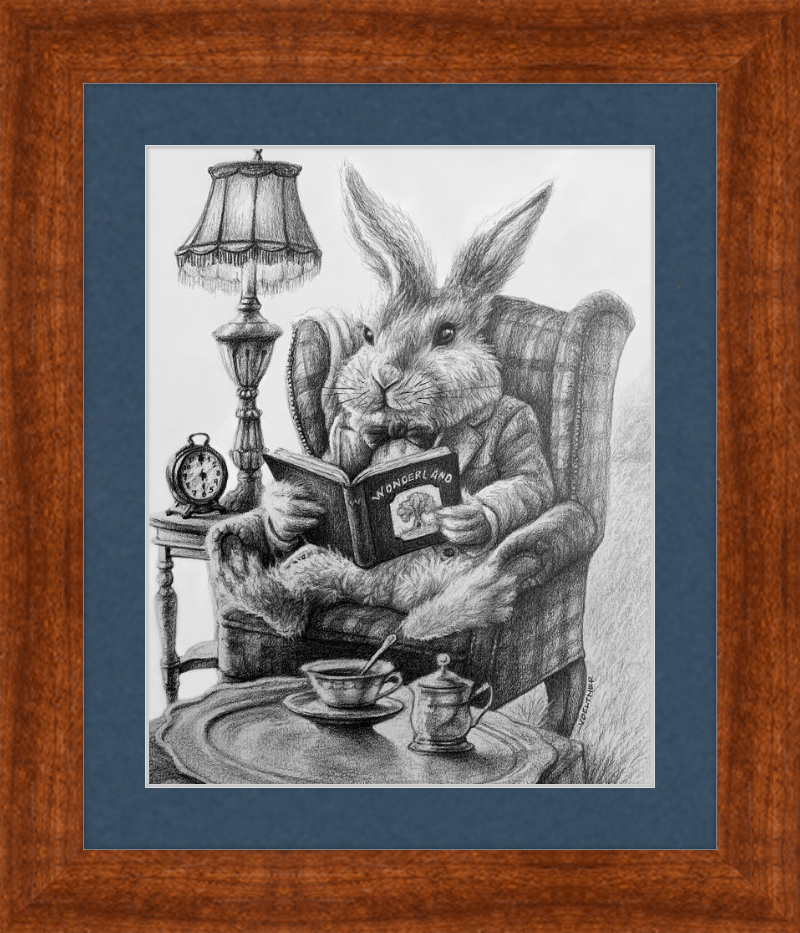 The White Rabbit (Drawing) Art Print