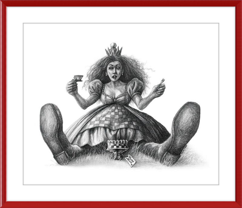 The Red Queen (Drawing) Art Print