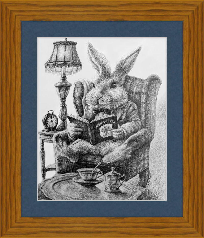 The White Rabbit (Drawing) Art Print