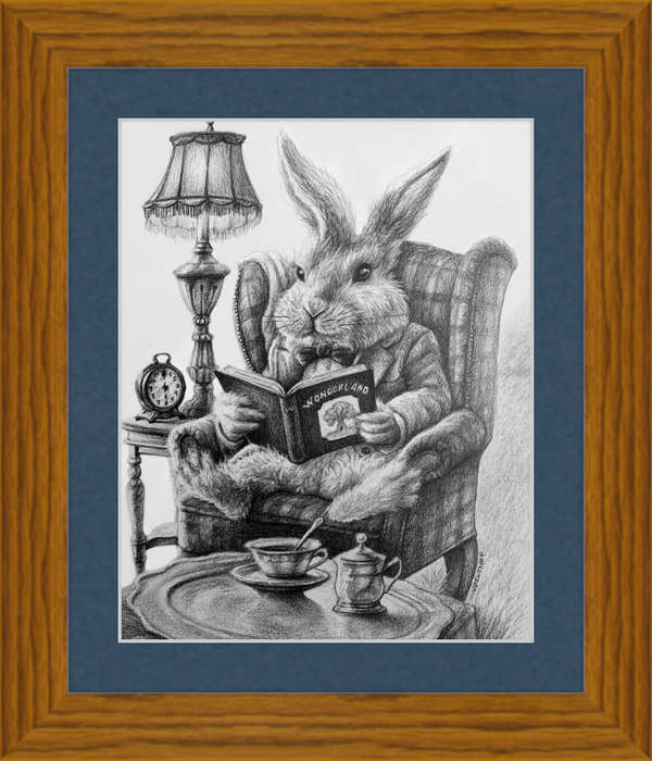 The White Rabbit (Drawing) Art Print