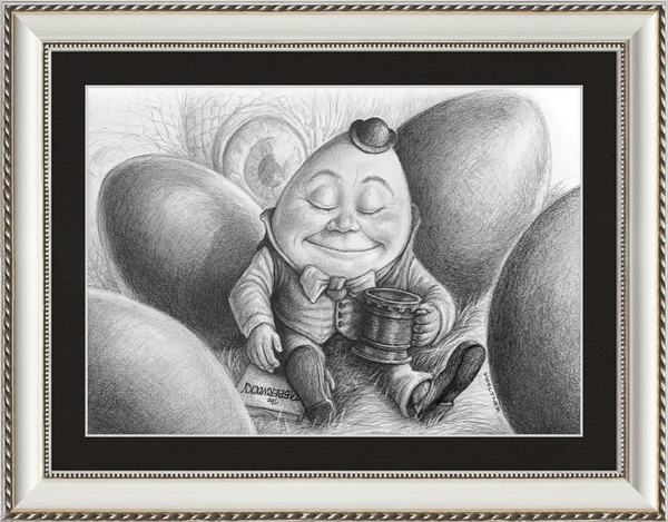 Humpty Dumpty (Drawing) Art Print