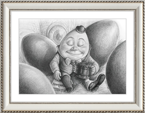 Humpty Dumpty (Drawing) Art Print