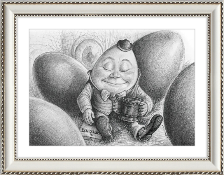 Humpty Dumpty (Drawing) Art Print