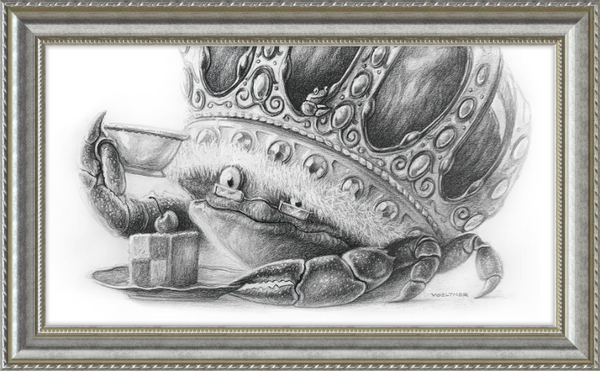 The Old Crab (Drawing) Art Print
