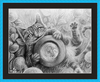 The Cheshire Cat (Drawing) Art Print