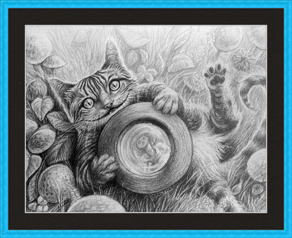 The Cheshire Cat (Drawing) Art Print