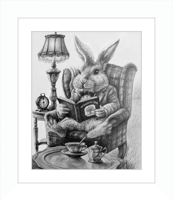 The White Rabbit (Drawing) Art Print