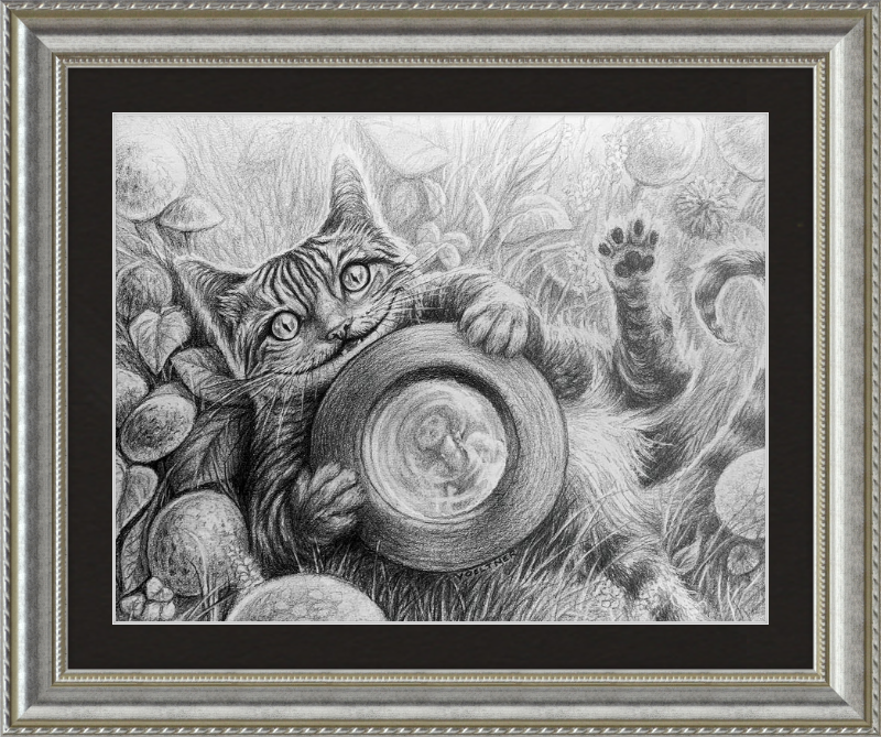 The Cheshire Cat (Drawing) Art Print