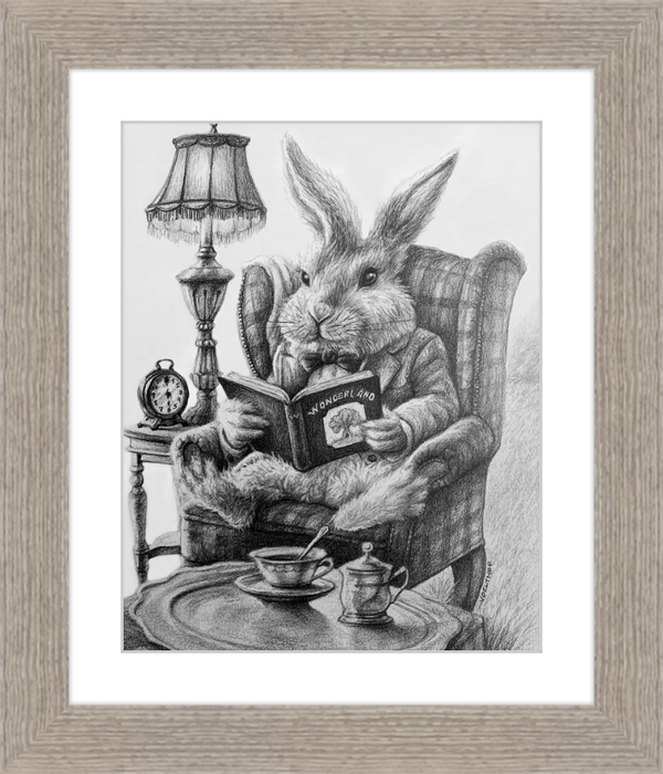 The White Rabbit (Drawing) Art Print